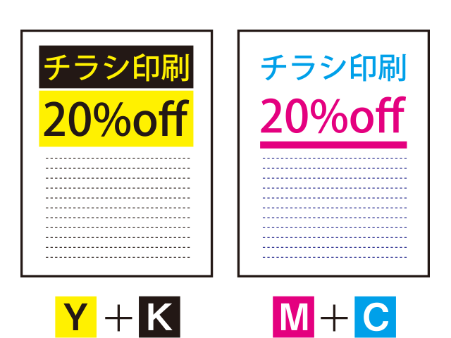 指定色2色印刷